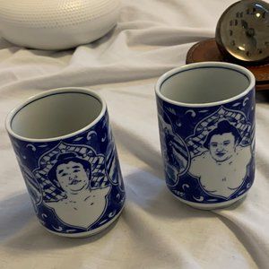 Japanese Tea Cups - Sumo Grand Champions
